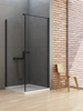 NZ2 Kabina prysznicowa NEW SOLEO BLACK 1D prostokątna U 80x75x195 szkło czyste 6mm Active Shield 2.0 - wsp. równoległy