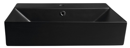 SISTEMA umywalka ceramiczna 60x42cm, czarny mat