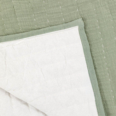 Alcove Gauze Bedspread Sage 2600x2400mm
