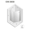 KABINA AVEXA GOLD PIĘCIOKĄTNA P 100x80x200 CZYSTE 6mm ACTIVE SHIELD