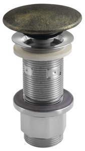 Korek umywalkowy 5/4'', klik-klak, betonowy grzybek, 10-80mm, złoty mat