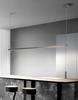 Lampa wisząca BEAM-120 LED - złota oprawa liniowa