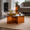 Parioli Glass Coffee Table Bronze 900x900x325mm