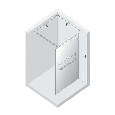 KABINA AVEXA WALK-IN U 80x200 CZYSTE 6mm ACTIVE SHIELD