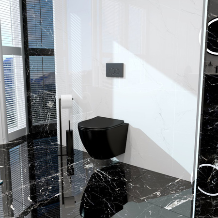 Miska wisząca WC Sinto Black 3.0 z deską