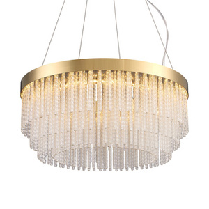 Lampa wisząca GLORIA  60 cm - żyrandol LED, kryształowo-złoty