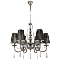 KLASYCZNY ŻYRANDOL KRYSZTAŁOWY CZARNY FABIONE W6