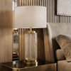LAMPA NOCNA GLAMOUR BIAŁO-MOSIĘŻNA POSITANO