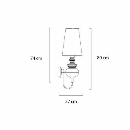 MOOSEE lampa ścienna QUEEN WALL 23 chromowana