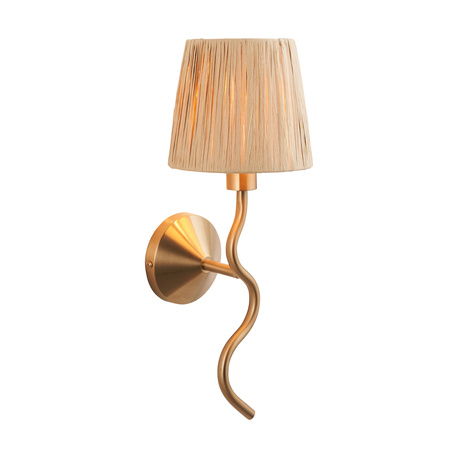 Wriggle 1 Wall Light Brushed Aged Brass