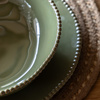 Organic Beaded Pasta Bowl Olive (4pk) 220x55mm