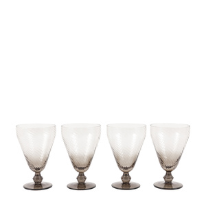 Swirl Wine Glass Smoked Grey (4pk) 92x92x145mm