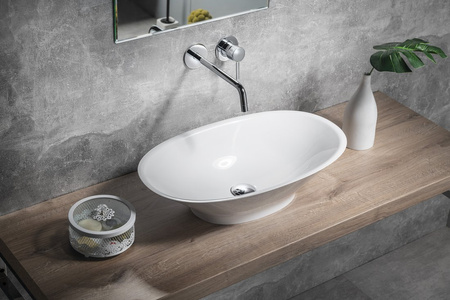 RHAPSODY bateria umywalkowa ścienna, dwuelementowa, chrom