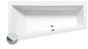ANDRA L SLIM wanna asymetryczna 170x90x45cm, biała