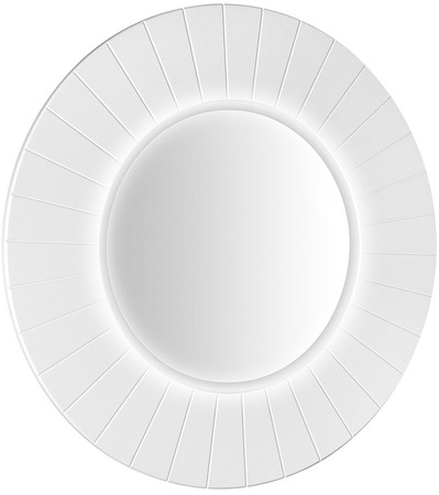 LUMIRO STRIP okrągłe lustro z oświetleniem LED w ramie średnica 90cm, biały mat