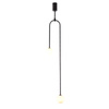 Lampa wisząca LOOP czarna 123 cm z białymi kloszami - nowoczesna do salonu