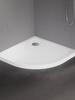 Brodzik MILD akrylowy półokrągy R55 80x80x4,5 biały