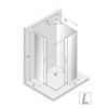 KABINA PRIME PROSTOKĄTNA PRZYŚCIENNA L 90x70x200 CZYSTE 6mm ACTIVE SHIELD