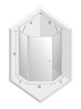 KABINA NEW SOLEO PIĘCIOKĄTNA U 90x90x195 CZYSTE 6mm ACTIVE SHIELD