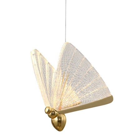 Lampa wisząca BEE LAMP 1, 21 cm- LED, złota, w kształcie motyla