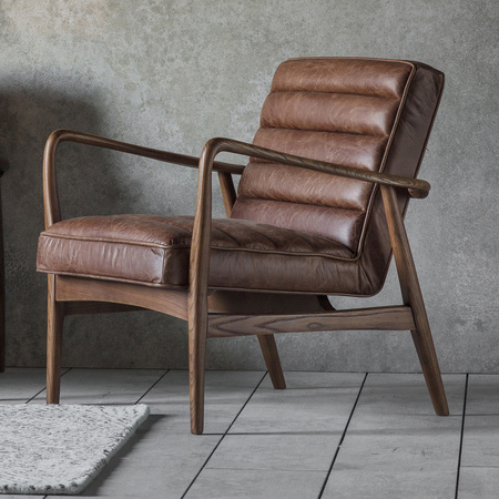 Fotel Datsun Vintage Brown Leather