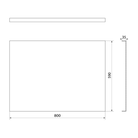 PLAIN obudowa boczna, 80x59cm