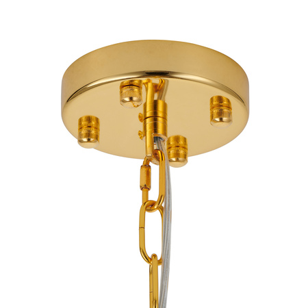 Lampa wisząca SPLENDORE 50 cm - żyrandol złoto-kryształowy