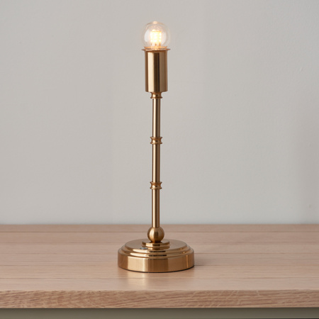 Burley Rechargeable Table Lamp Base Aged Brass