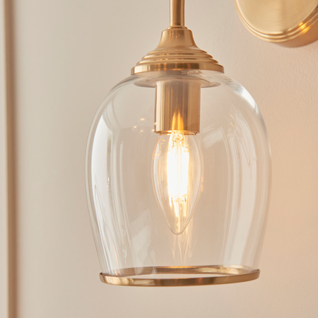 Ashcroft Wall Light Brushed Aged Brass