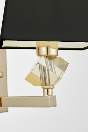 LAMPA ŚCIENNA KINKIET ZŁOTO-CZARNY MONTERO W1