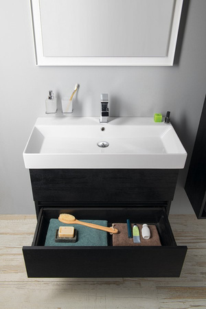 ODETTA szafka umywalkowa 82x50x43,5cm, czarny dąb