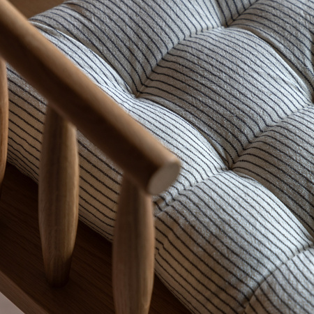 Fairford Woven Stripe Seatpad Cream 400x400mm