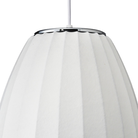Lampa wisząca SILK BARREL biała 60 cm - nowoczesna i minimalistyczna