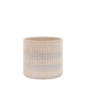 Alaro Embossed Planter Taupe 140x140x135mm