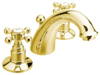 ANTEA bateria umywalkowa trzyelementowa z odpływem, złoto