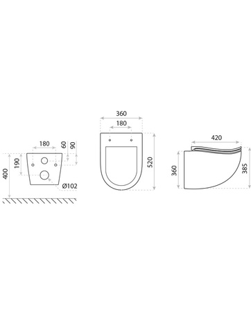 Miska wisząca z deską WC Ergoseat 3.0