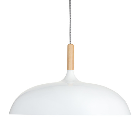 Lampa wisząca SAUCER 45 cm -  biała minimalistyczna oprawa do wnętrz nowoczesnych