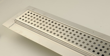 MANUS QUADRO odpływ liniowy ze stali nierdzewnej z rusztem, L-750, DN50