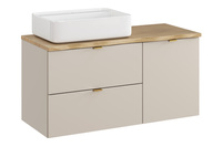 zestaw meblowy 100cm z blatem, szafką z koszem na pranie i umywalką nablatową Magic