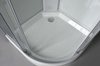 AIGO Boks prysznicowy półokrągły 900x900x2040 mm, biały profil, szkło czyste