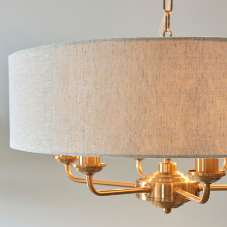 Highclere 6 Pendant Vintage Brass