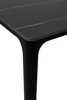 Stół SLIM 140x80 czarny - ceramiczny marmur, aluminium