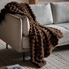 Ribbed Faux Fur Throw Chocolate 1300x1700mm