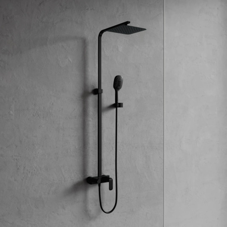 SACRAMENTO system prysznicowy natynkowy, czarny mat