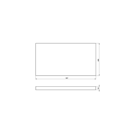 AVICE blat pod umywalkę 90,7x48,8cm, grubość 5cm, dąb Rover