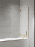 Parawan nawannowy NESTA GOLD BRUSHED 1D L 120x150 czyste 6mm Active Shield 2.0