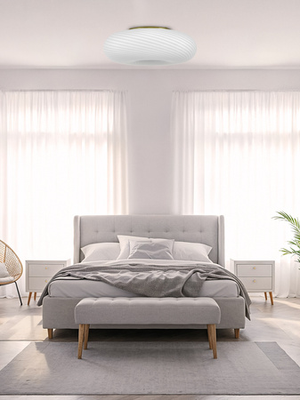 NOWOCZESNA LAMPA SUFITOWA PLAFON BIAŁO-ZŁOTY MONARTE D38