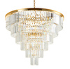 Lampa wisząca SPLENDORE 100 cm - żyrandol złoto-kryształowy
