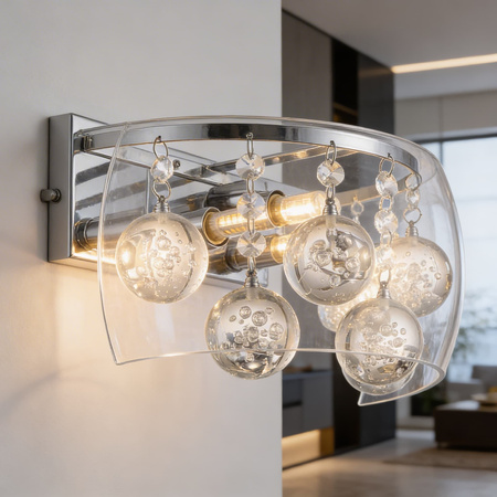 LAMPA ŚCIENNA KINKIET NOWOCZESNY FABINA CLEAR W1