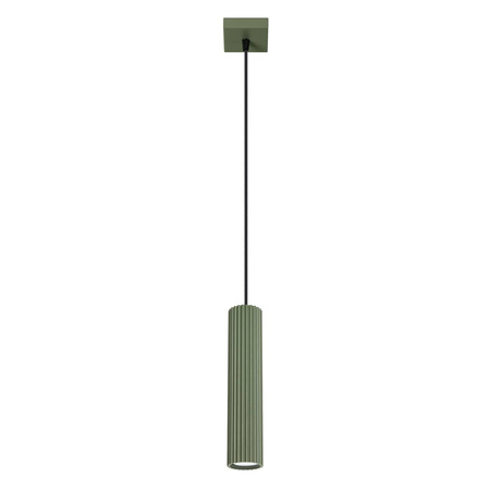 Lampa wisząca KARBON 1 zielony oliwkowy